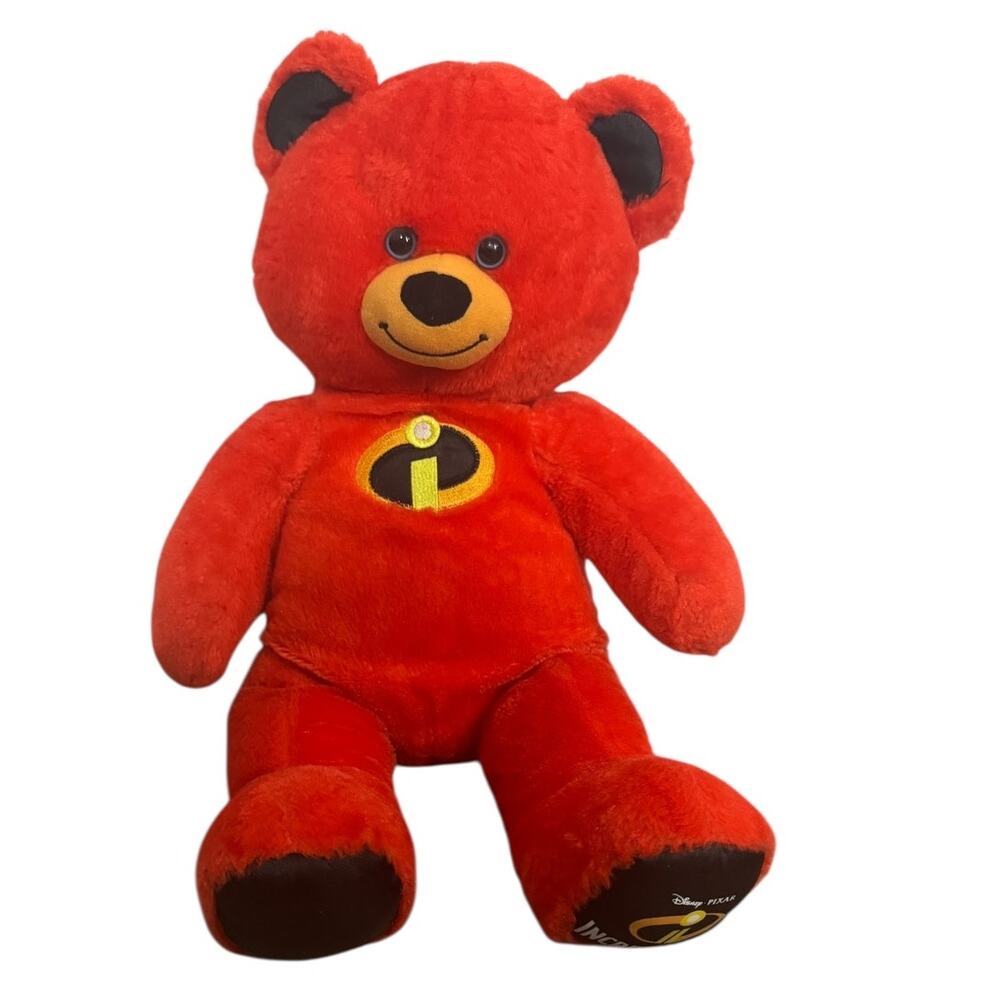 BUILD-A-BEAR Disney Pixar Incredibles 2 Red Plush Stuffed Bear